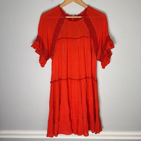 patrons of peace red dress Patrons of Peace Women's Red Border Print Sleeveless Dress